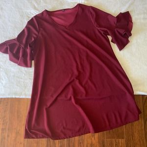 Women Plus Red Wine Colored SHEIN Dress size 3XL